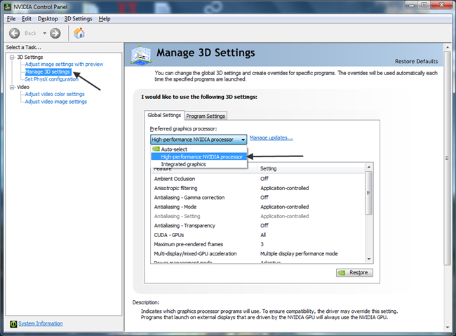best nvidia manage 3d settings