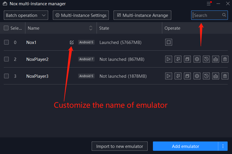 create nox multi instance manager shortcut