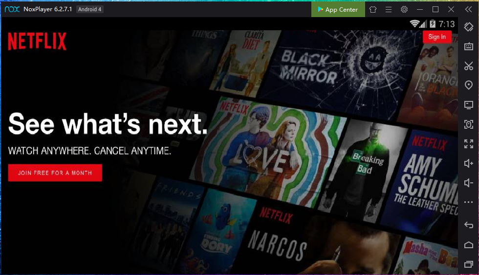 Android emulator of to run netflix movies
